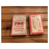 (2) TWA Playing Cards