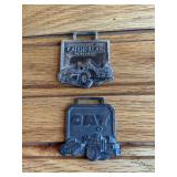 (2) Caterpillar Scraper Watch Fobs