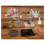 Badges, Pens, Coins