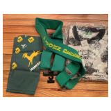 (3) John Deere Suspenders, Shirt + Handkerchief