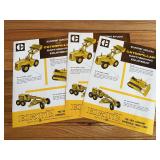 (3) Caterpillar Ertl Toy Sales Sheets