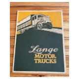 Lange Motor Trucks Catalog