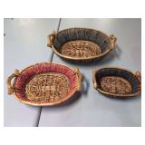 (3) Stackable Baskets - 11", 16" and 18"