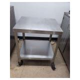 Rolling Stainless Table - 29" T with 24" x 20" Top