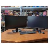 HP EliteDesk 800 G2 SFF Computer with (2) Acer 27" LCD Monitors