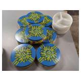 (8) "Polka Dots" Tins with 3 Way Dividers - 7" x 2"