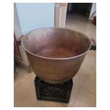 Large Copper Kettle Deep - 20” W x 16” D