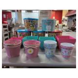 NEW - Containers, Baskets and (5) Tins 10" x 8"