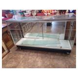 70" W x 42" T x 20" D Display Case on Casters