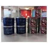 (9) NEW - "Holiday and Thank You" Tins - 1/2 Gal