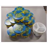 (15) "Polka Dots"  Tins with 3 Way Dividers - 8" x 3"