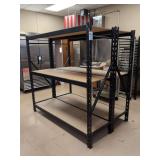 (2) Heavy Duty Racks - Black - 72" T x 78" W x 24" D