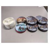 (8) "Holiday/Winter" Tins with 3 Way Dividers - 7" x 2"