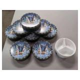 (8) "Warm Wishes" Tins with 3 Way Dividers - 8" x 3"
