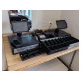 ELO TOAST Point of Sale Systems Stationary and (2) Handhelds with cash Register and Epson Printers