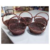 (3) NEW - Brown Baskets Round Oval - 13" x 10"