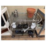 Metal Cart with Contents