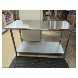 Stainless Top Prep Table - 34" T x 60" W x 30" D