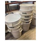 20 gallon commercial round trash cans x10