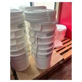 (6) 10 Gallon Storage Bins with lids