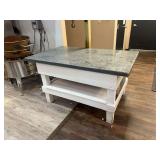 2" Thick Large Marble Fudge/Peanut Brittle Table w/ Kettle Hook