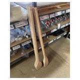 Long Handled Wooden Paddles x6
