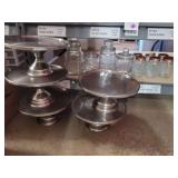 Pie Stands & Glass Jars Lot