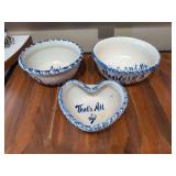 (3) Pottery Popcorn Bowls - Shakers and Thangs
