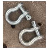 (2) 2) Heavy-Duty Galvanized Anchor Shackles