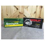 1 Box Wolf 7.62x54R & 1 Box Remington 7.62x39