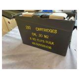 Military .30 Caliber M2 Ammo/Clips/Metal Canister