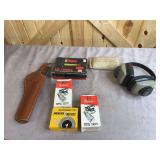 Misc: Lee Loader Handtool, Weaver Mount, Pachmayr Grips, Leather Holster Etc