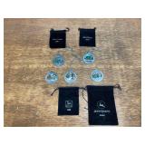 (5) John Deere Pewter Ornaments