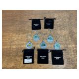 (5) John Deere Pewter Ornaments