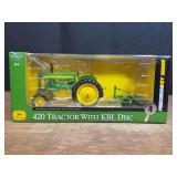 1/16 John Deere 420 + KBL Disc Precision Key NIB Ertl