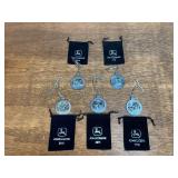 (5) John Deere Pewter Ornaments