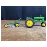 (2) 1/16 John Deere B + Plow