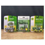 (3) 1/64 John Deere Tractors NIB Ertl
