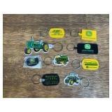 (9) John Deere Keychains
