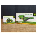 (2) 1/64 John Deere 7530 + 9670 Combine Farm Show NIB Ertl