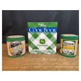 (3) John Deere Cookbook + Tins