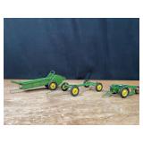 (3) 1/16 John Deere Spreader, Running Gear, Plow