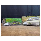 (2) 1/64 John Deere Semis NIB Ertl