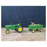 (2) 1/16 John Deere 3020 + Wagon Ertl