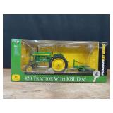 1/16 John Deere 420 w/KBL Disc Precision Key NIB Ertl