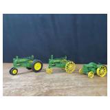 (3) 1/16 John Deere A + D Ertl