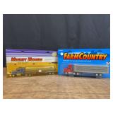 (2) 1/64 Livestock + Tanker Semis NIB Ertl