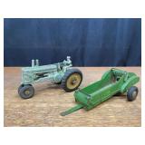 (2) 1/16 John Deere A + Spreader