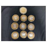 Gaming Tokens Mixed Bag Approx. .60 Oz .999 Silver