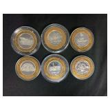 Gaming Tokens Mixed Bag Approx. .60 oz .999 Silver Each